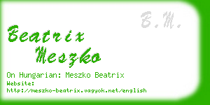 beatrix meszko business card